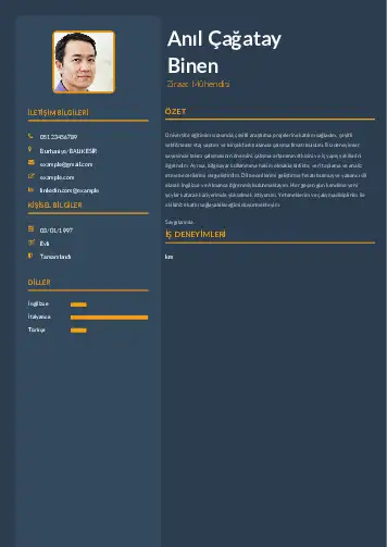 Ziraat Mühendisi Cv Örnekleri cv indir